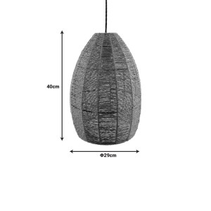 pak-299-000020-2 ΦΩΤΙΣΤΙΚΟ ΟΡΟΦΗΣ ROPAL INART Ε27 ROPE ΣΕ ΦΥΣΙΚΗ ΑΠΟΧΡΩΣΗ Φ29X40ΕΚ
