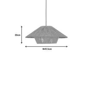 pak-299-000024-3 ΦΩΤΙΣΤΙΚΟ ΟΡΟΦΗΣ JARPIE INART Ε27 ROPE ΣΕ ΦΥΣΙΚΗ ΑΠΟΧΡΩΣΗ Φ49.5X20ΕΚ