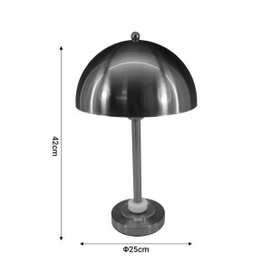 pak-300-000005-1 ΕΠΙΤΡΑΠΕΖΙΟ ΦΩΤΙΣΤΙΚΟ LUSTROUS INART Ε27 ΑΣΗΜΙ ΜΕΤΑΛΛΟ Φ25X42ΕΚ