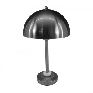 pak-300-000005 ΕΠΙΤΡΑΠΕΖΙΟ ΦΩΤΙΣΤΙΚΟ LUSTROUS INART Ε27 ΑΣΗΜΙ ΜΕΤΑΛΛΟ Φ25X42ΕΚ