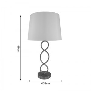 pak-300-000016-1 ΕΠΙΤΡΑΠΕΖΙΟ ΦΩΤΙΣΤΙΚΟ GREZIAL INART Ε27 ΧΡΥΣΟ ΜΕΤΑΛΛΟ-ΛΕΥΚΟ ΥΦΑΣΜΑ Φ33X60ΕΚ