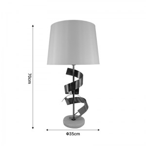 pak-300-000017-1 ΕΠΙΤΡΑΠΕΖΙΟ ΦΩΤΙΣΤΙΚΟ LIGHTED INART Ε27 ΧΡΥΣΟ ΜΕΤΑΛΛΟ-ΛΕΥΚΟ ΥΦΑΣΜΑ Φ35X70ΕΚ