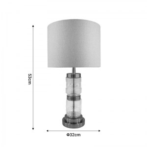 pak-300-000021-1 ΕΠΙΤΡΑΠΕΖΙΟ ΦΩΤΙΣΤΙΚΟ WENXIE INART Ε27 ΧΡΥΣΟ ΜΕΤΑΛΛΟ-ΓΥΑΛΙ-ΜΠΕΖ ΥΦΑΣΜΑ Φ32X53ΕΚ