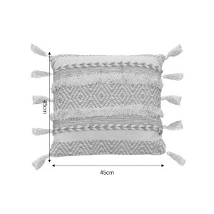 pak-302-000002-3 ΜΑΞΙΛΑΡΙ LABRINTH INART ΜΠΕΖ-ΕΚΡΟΥ ΥΦΑΣΜΑ 45X45X2.5ΕΚ