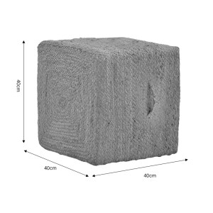 pak-302-000025-4 ΣΚΑΜΠΟ TRESA INART ΦΥΣΙΚΟ 100% ΓΙΟΥΤΑ 40X40X40ΕΚ