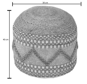 pak-302-000043-1 ΣΚΑΜΠΟ-ΠΟΥΦ PALLO INART ΓΙΟΥΤΑ-ΒΑΜΒΑΚΙ ΣΕ ΦΥΣΙΚΗ ΑΠΟΧΡΩΣΗ Φ40X30ΕΚ