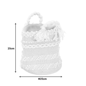 pak-302-000054-1 ΔΙΑΚΟΣΜΗΤΙΚΟ ΚΑΛΑΘΙ FOMBRA INART ΒΑΜΒΑΚΙ-WOVEN ΣΕ ΕΚΡΟΥ ΑΠΟΧΡΩΣΗ Φ25X25ΕΚ