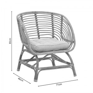 pak-309-000004-7 ΠΟΛΥΘΡΟΝΑ DIANE INART ΦΥΣΙΚΟ ΞΥΛΟ ΜΕ ΜΑΞΙΛΑΡΙ 71X46X80ΕΚ