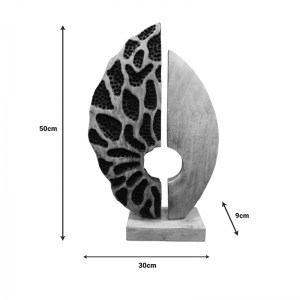pak-312-000015-1 ΕΠΙΤΡΑΠΕΖΙΟ ΔΙΑΚΟΣΜΗΤΙΚΟ OSTOR INART ΦΥΣΙΚΟ-ΜΑΥΡΟ ΜΑΝΓΚΟ ΞΥΛΛΟ-ΜΕΤΑΛΛΟ 30X9X50ΕΚ