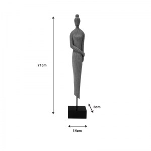 pak-312-000023-1 ΕΠΙΤΡΑΠΕΖΙΟ ΔΙΑΚΟΣΜΗΤΙΚΟ ΦΙΓΟΥΡΑ REZINA INART ΦΥΣΙΚΟ ΜΑΝΓΚΟ ΞΥΛΟ-ΜΕΤΑΛΛΟ 14X8X71ΕΚ