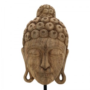 pak-312-000028-1 ΕΠΙΤΡΑΠΕΖΙΟ ΔΙΑΚΟΣΜΗΤΙΚΟ ΒΟΥΔΑΣ MASK INART ΦΥΣΙΚΟ ΜΑΝΓΚΟ ΞΥΛΟ-ΜΕΤΑΛΛΟ 20X18.5X48.5ΕΚ