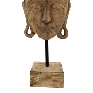 pak-312-000028-2 ΕΠΙΤΡΑΠΕΖΙΟ ΔΙΑΚΟΣΜΗΤΙΚΟ ΒΟΥΔΑΣ MASK INART ΦΥΣΙΚΟ ΜΑΝΓΚΟ ΞΥΛΟ-ΜΕΤΑΛΛΟ 20X18.5X48.5ΕΚ