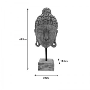 pak-312-000028-3 ΕΠΙΤΡΑΠΕΖΙΟ ΔΙΑΚΟΣΜΗΤΙΚΟ ΒΟΥΔΑΣ MASK INART ΦΥΣΙΚΟ ΜΑΝΓΚΟ ΞΥΛΟ-ΜΕΤΑΛΛΟ 20X18.5X48.5ΕΚ