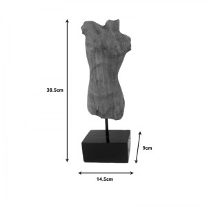 pak-312-000036-1 ΕΠΙΤΡΑΠΕΖΙΟ ΔΙΑΚΟΣΜΗΤΙΚΟ BODY INART ΦΥΣΙΟ ΜΑΝΓΚΟ ΞΥΛΟ-ΜΕΤΑΛΛΟ 14.5X9X38.5ΕΚ
