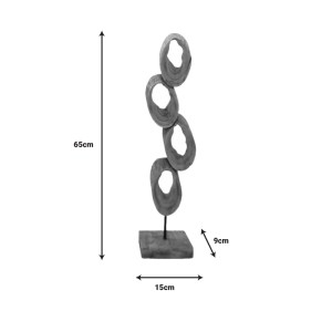 pak-312-000040-1 ΕΠΙΤΡΑΠΕΖΙΟ ΔΙΑΚΟΣΜΗΤΙΚΟ SAMETRO INART ΦΥΣΙΚΟ ΜΑΝΓΚΟ ΞΥΛΟ-ΜΕΤΑΛΛΟ 15X9X65ΕΚ