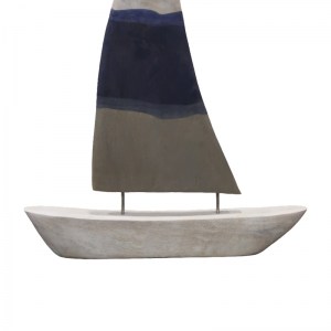 pak-312-000049-1 ΕΠΙΤΡΑΠΕΖΙΟ ΔΙΑΚΟΣΜΗΤΙΚΟ ΚΑΡΑΒΙ ELIZE INART ΛΕΥΚΟ-ΓΚΡΙ-ΜΠΛΕ ΜΑΝΚΓΟ ΞΥΛΟ-ΜΕΤΑΛΛΟ 40.5X5X57.5ΕΚ
