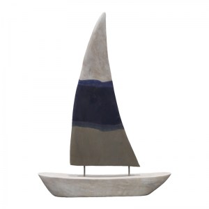 pak-312-000049 ΕΠΙΤΡΑΠΕΖΙΟ ΔΙΑΚΟΣΜΗΤΙΚΟ ΚΑΡΑΒΙ ELIZE INART ΛΕΥΚΟ-ΓΚΡΙ-ΜΠΛΕ ΜΑΝΚΓΟ ΞΥΛΟ-ΜΕΤΑΛΛΟ 40.5X5X57.5ΕΚ