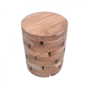 pak-315-000017-1 ΣΚΑΜΠΟ SHARD INART ΦΥΣΙΚΟ ΜΑΣΙΦ ΞΥΛΟ TEAK Φ35X45ΕΚ