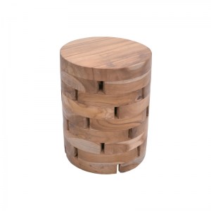 pak-315-000017 ΣΚΑΜΠΟ SHARD INART ΦΥΣΙΚΟ ΜΑΣΙΦ ΞΥΛΟ TEAK Φ35X45ΕΚ