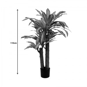 pak-316-000008-3 ΔΙΑΚΟΣΜΗΤΙΚΟ ΦΥΤΟ  DRACAENA ΣΕ ΓΛΑΣΤΡΑ INART ΠΡΑΣΙΝΟ PP Υ110ΕΚ