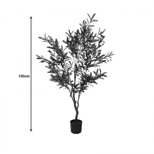 pak-316-000017-3 ΔΙΑΚΟΣΜΗΤΙΚΟ ΦΥΤΟ OLIVE TREE I ΣΕ ΓΛΑΣΤΡΑ INART ΠΡΑΣΙΝΟ PP Υ150ΕΚ