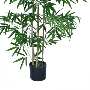 pak-316-000018-2 ΔΙΑΚΟΣΜΗΤΙΚΟ ΦΥΤΟ BAMBOO ΣΕ ΓΛΑΣΤΡΑ INART ΠΡΑΣΙΝΟ PP Υ130ΕΚ