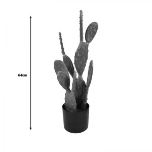 pak-316-000021-3 ΔΙΑΚΟΣΜΗΤΙΚΟ ΦΥΤΟ CACTUS ΣΕ ΓΛΑΣΤΡΑ INART ΠΡΑΣΙΝΟ PP Υ64ΕΚ