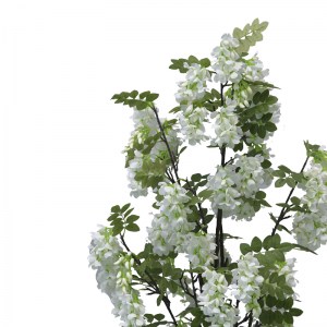 pak-316-000025-1 ΔΙΑΚΟΣΜΗΤΙΚΟ ΦΥΤΟ BEAN FLOWERS ΣΕ ΓΛΑΣΤΡΑ INART ΛΕΥΚΟ PP Υ125ΕΚ
