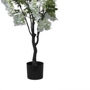 pak-316-000025-2 ΔΙΑΚΟΣΜΗΤΙΚΟ ΦΥΤΟ BEAN FLOWERS ΣΕ ΓΛΑΣΤΡΑ INART ΛΕΥΚΟ PP Υ125ΕΚ