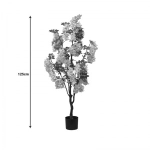 pak-316-000025-3 ΔΙΑΚΟΣΜΗΤΙΚΟ ΦΥΤΟ BEAN FLOWERS ΣΕ ΓΛΑΣΤΡΑ INART ΛΕΥΚΟ PP Υ125ΕΚ