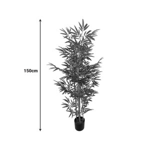 pak-316-000030-1 ΔΙΑΚΟΣΜΗΤΙΚΟ ΦΥΤΟ BAMBOO ΣΕ ΓΛΑΣΤΡΑ INART ΠΡΑΣΙΝΟ PP Υ150ΕΚ