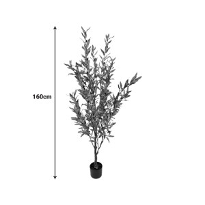 pak-316-000032-1 ΔΙΑΚΟΣΜΗΤΙΚΟ ΦΥΤΟ OLIVE TREE II ΣΕ ΓΛΑΣΤΡΑ INART ΠΡΑΣΙΝΟ PP Υ160ΕΚ