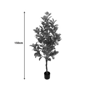 pak-316-000033-1 ΔΙΑΚΟΣΜΗΤΙΚΟ ΦΥΤΟ LEMON TREE ΣΕ ΓΛΑΣΤΡΑ INART ΠΡΑΣΙΝΟ PP Υ150ΕΚ