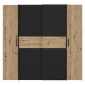pak-318-000003-2 ΝΤΟΥΛΑΠΑ ΡΟΥΧΩΝ BEKERK PAKOWORLD ΤΕΤΡΑΦΥΛΛΗ ΜΑΥΡΟ-OAK ΜΕΛΑΜΙΝΗΣ 200X61.5X190.5ΕΚ