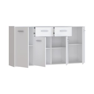 pak-318-000023-3 ΣΥΡΤΑΡΙΕΡΑ DREPEN PAKOWORLD ΜΕΛΑΜΙΝΗ ΣΕ ΛΕΥΚΟ ΧΡΩΜΑ 162.3X34.2X81.7ΕΚ