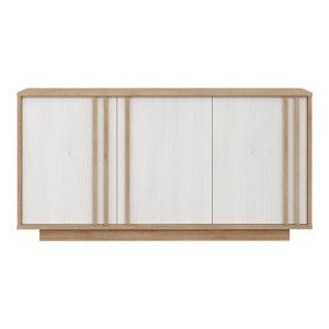 pak-318-000038-2 ΜΠΟΥΦΕΣ CHESTO PAKOWORLD ΜΕΛΑΜΙΝΗ ΣΕ ΛΕΥΚΗ ΚΑΙ OAK ΑΠΟΧΡΩΣΗ 169.2X42X87ΕΚ
