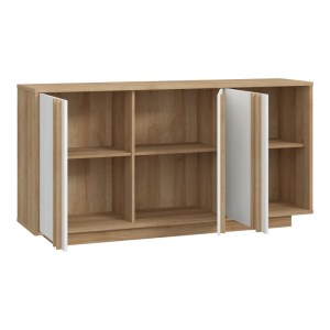 pak-318-000038-3 ΜΠΟΥΦΕΣ CHESTO PAKOWORLD ΜΕΛΑΜΙΝΗ ΣΕ ΛΕΥΚΗ ΚΑΙ OAK ΑΠΟΧΡΩΣΗ 169.2X42X87ΕΚ