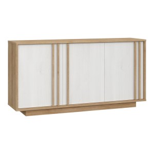 pak-318-000038 ΜΠΟΥΦΕΣ CHESTO PAKOWORLD ΜΕΛΑΜΙΝΗ ΣΕ ΛΕΥΚΗ ΚΑΙ OAK ΑΠΟΧΡΩΣΗ 169.2X42X87ΕΚ