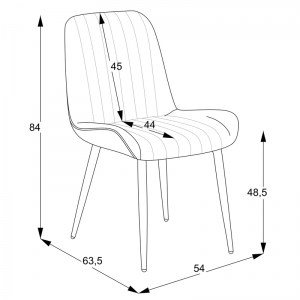 pak-320-000023-5 ΚΑΡΕΚΛΑ VERSA PAKOWORLD ΕΚΡΟΥ ΥΦΑΣΜΑ-ΠΟΔΙ ΜΑΥΡΟ ΜΕΤΑΛΛΟ 54X63.5X84ΕΚ