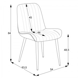 pak-320-000025-5 ΚΑΡΕΚΛΑ VERSA PAKOWORLD ΑΝΘΡΑΚΙ ΥΦΑΣΜΑ-ΠΟΔΙ ΜΑΥΡΟ ΜΕΤΑΛΛΟ 54X63.5X84ΕΚ