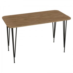 pak-321-000031 ΤΡΑΠΕΖΙ POLKAN PAKOWORLD OAK-ΜΑΥΡΟ ΜΕΛΑΜΙΝΗΣ 120X60X73ΕΚ