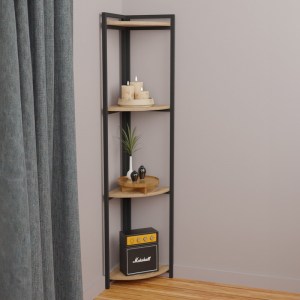 pak-321-000052-1 ΕΠΙΔΑΠΕΔΙΑ ΓΩΝΙΑΚΗ ΡΑΦΙΕΡΑ BYRK PAKOWORLD OAK-ΜΑΥΡΟ ΜΕΛΑΜΙΝΗΣ 30X30X160ΕΚ