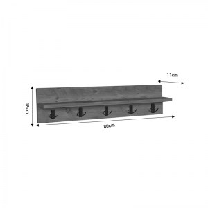 pak-321-000054-3 ΚΡΕΜΑΣΤΡΑ ΤΟΙΧΟΥ ESFORM PAKOWORLD OAK ΜΕΛΑΜΙΝΗΣ 80X11X18ΕΚ