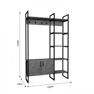 pak-321-000061-4 ΕΠΙΠΛΟ ΕΙΣΟΔΟΥ THOJ PAKOWORLD OAK ΜΕΛΑΜΙΝΗΣ 120X34X180ΕΚ