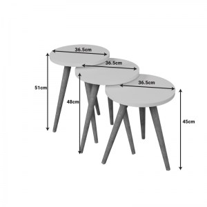 pak-321-000089-4 ΒΟΗΘΗΤΙΚΑ ΤΡΑΠΕΖΙΑ PERJENE PAKOWORLD ΣΕΤ 3ΤΕΜ ΜΕΛΑΜΙΝΗ ΚΑΙ ΞΥΛΟ ΣΕ ΦΥΣΙΚΗ ΑΠΟΧΡΩΣΗ