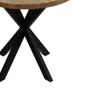 pak-321-000095-2 ΤΡΑΠΕΖΙ KALIPSO PAKOWORLD ΜΕΛΑΜΙΝΗ ΣΕ ΦΥΣΙΚΗ ΑΠΟΧΡΩΣΗ ΚΑΙ ΜΑΥΡΟ ΜΕΤΑΛΛΙΚΟ ΠΟΔΙ Φ70X75ΕΚ