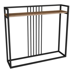 pak-321-000126 ΚΟΝΣΟΛΑ CONVIDA PAKOWORLD OAK ΜΕ ΜΑΥΡΟ ΜΕΤΑΛΛΙΚΟ ΣΚΕΛΕΤΟ 100X25X90ΕΚ