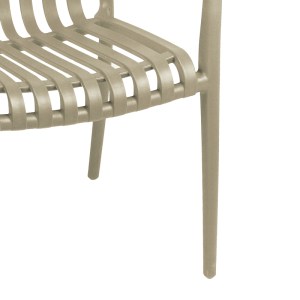 pak-326-000007-5 ΠΟΛΥΘΡΟΝΑ KARMEN PAKOWORLD PP ΣΕ CAPPUCINO ΑΠΟΧΡΩΣΗ 58.5X54X80ΕΚ