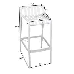 pak-326-000009-6 ΣΚΑΜΠΟ ΜΠΑΡ LAUDRE PAKOWORLD PP ΣΕ ΑΠΟΧΡΩΣΗ CAPPUCINO 56X36X87ΕΚ