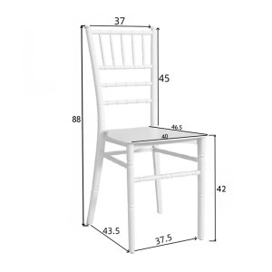 pak-326-000012-4 ΚΑΡΕΚΛΑ TIFFANY PAKOWORLD PP ΣΕ ΛΕΥΚΗ ΑΠΟΧΡΩΣΗ 42X40X89ΕΚ